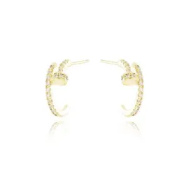 BRINCO ARGOLA DUPLA TRABALHADA MICROZIRCÔNIA PEQUENA LZA