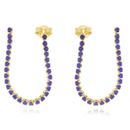 BRINCO LETRA U STRASS AZUL BIC LZA