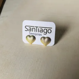 BRINCO ARGOLA DE STRASS PRETO DOURADO