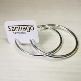 BRINCO ARGOLA TUBO MÉDIO BANHO DE PRATA