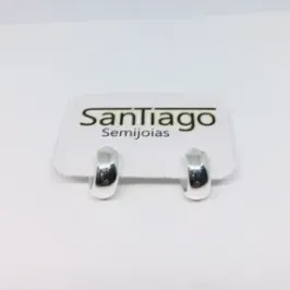 BRINCO ARGOLINHA LISA PEQUENA 01 BANHO DE PRATA FBNA