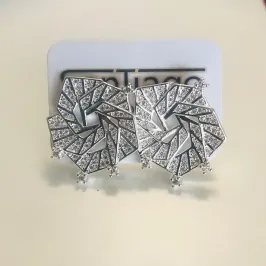 BRINCO UMBREL MICROZIRCÔNIA BANHO DE PRATA PH