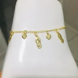 PULSEIRA INFANTIL SANDÁLIA DOURADA