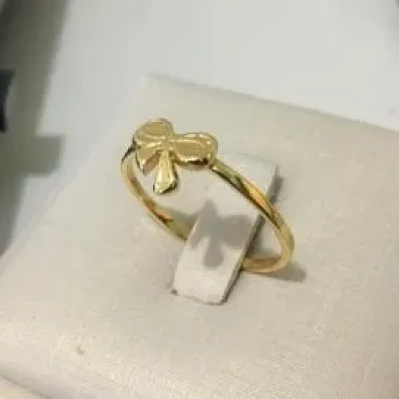 ANEL LAÇO PEQUENO DOURADO