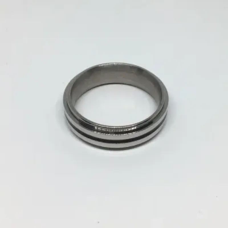 ANEL MASCULINO LINHA BRANCA/PRETA INOX SPE