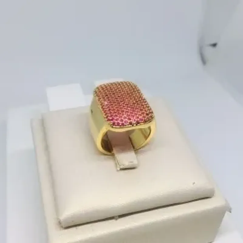 ANEL PLATOR GRENÁ MICROZIRCÔNIA CRAVEJADO SPE