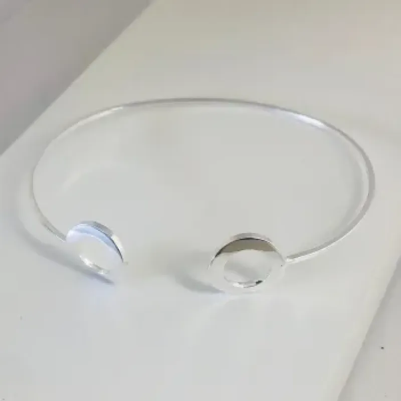 BRACELETE FEMININO REGULÁVEL ESFÉRICO DUPLO 