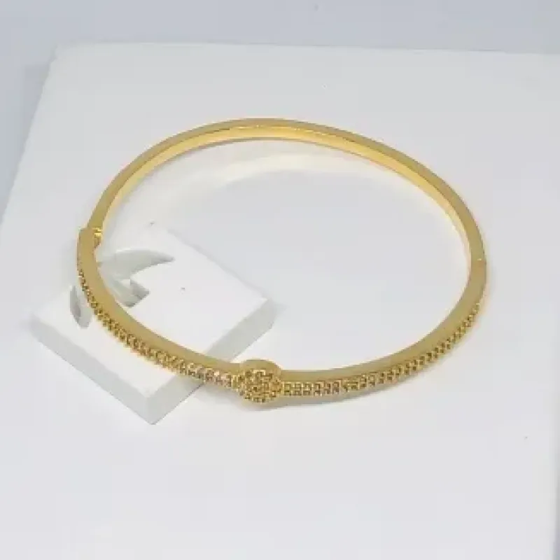 BRACELETE FEMININO RÍGIDO CÍRCULO MICROZIRCÔNIA PH