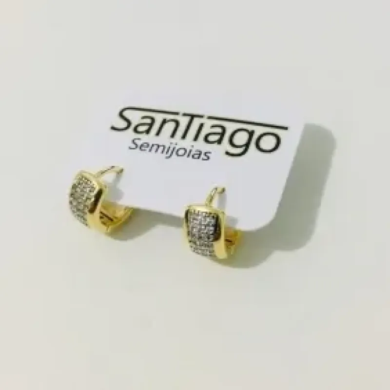 BRINCO ARGOLINHA 3 FILEIRAS MICROZIRCONIA 