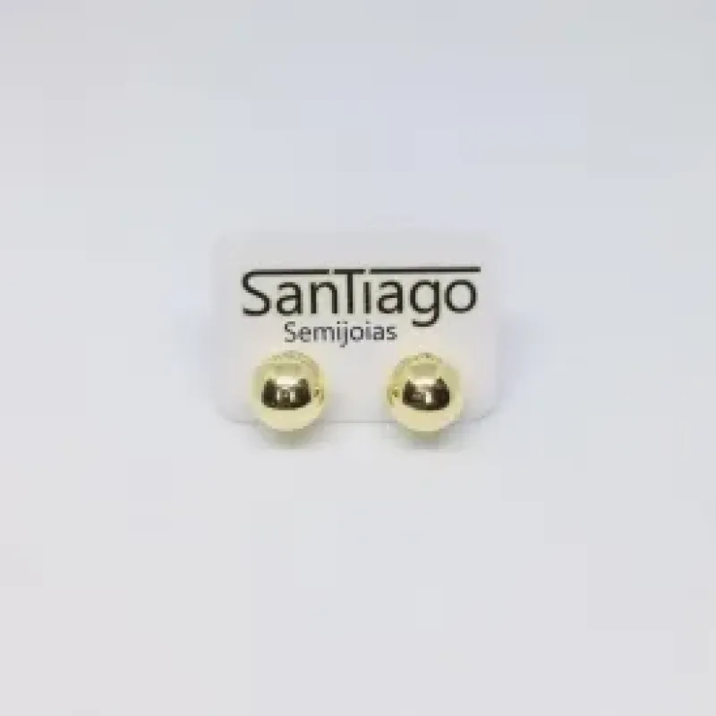 BRINCO BOLA LISA DOURADO N5
