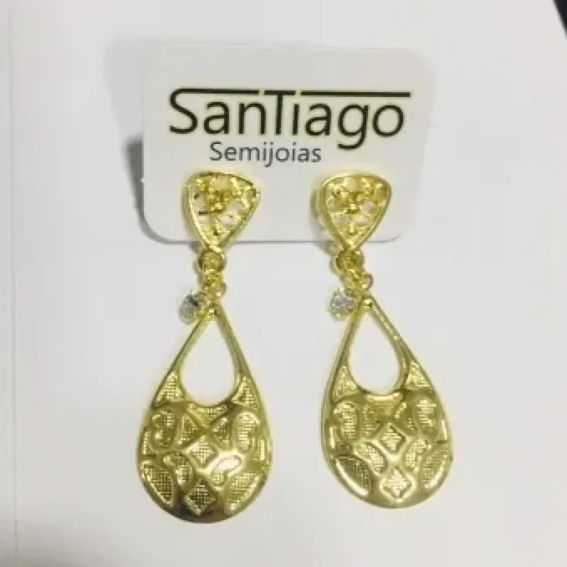 BRINCO BOLSA PENDUREZA DOURADO