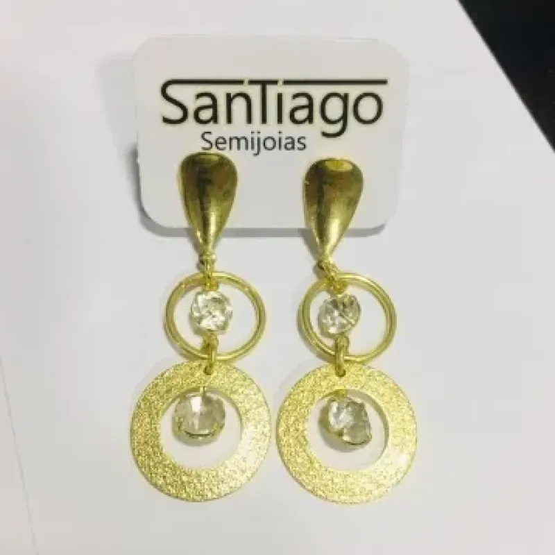 BRINCO ESFÉRICO FOSCO 2 STRASS PENDUREZA 