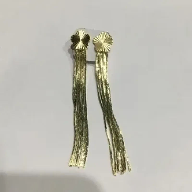 BRINCO FRANJA BASE FLOR DOURADO