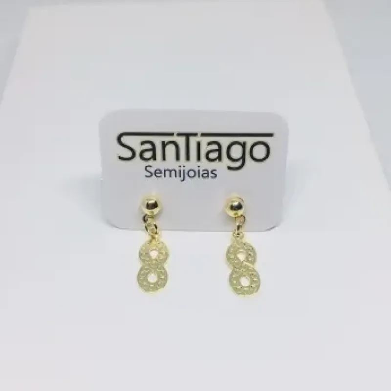BRINCO INFINITO FURADO PENDUREZA DOURADO