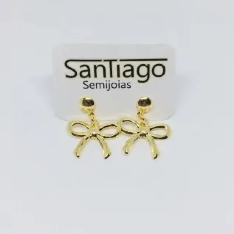 BRINCO LAÇO PENDUREZA DOURADO