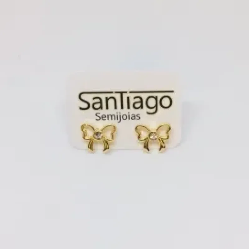 BRINCO LAÇO PEQUENO COM STRASS FTQ