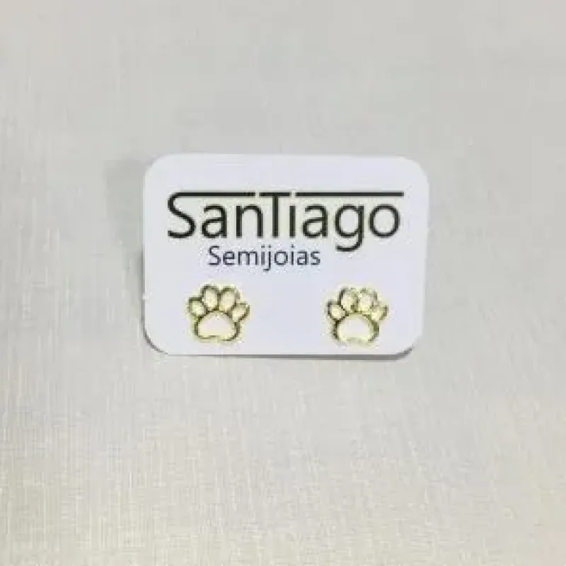 BRINCO PATA DE CACHORRO BANHO DE PRATA