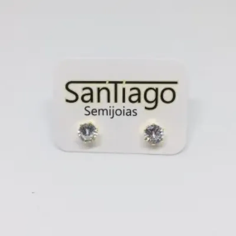 BRINCO PEDRA BAIXA CRISTAL STRASS FTQUE