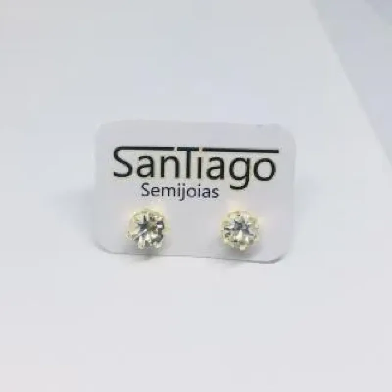BRINCO PEDRA STRASS TRADICIONAL 4 GARRAS CORES VARIADAS N1