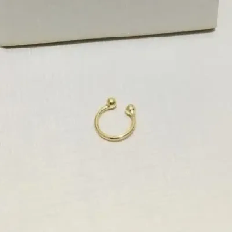 PIERCING FAKE CLÁSSICO SEM LISO DOURADO