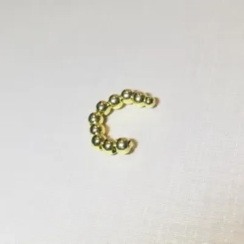 PIERCING FAKE COM BOLINHAS PEQUENAS DOURADO FBNA