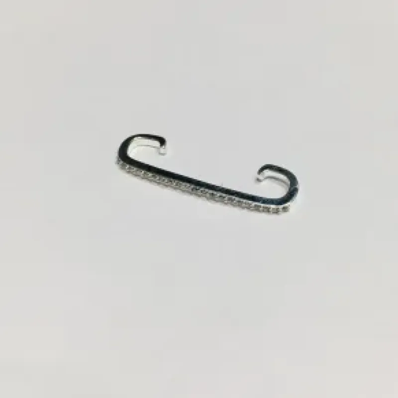 PIERCING FAKE GANCHO MICROZIRCONIA BANHO DE PRATA