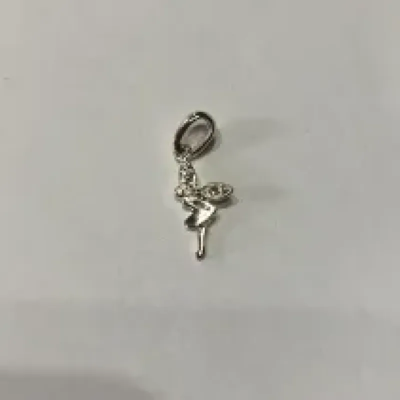 PINGENTE BAILARINA PEQUENA BANHO DE PRATA