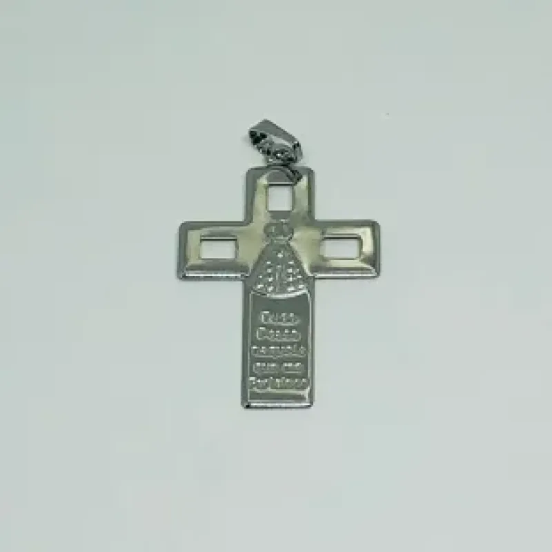 PINGENTE CRUCIFIXO NOSSA SENHORA APARECIDA INOX 