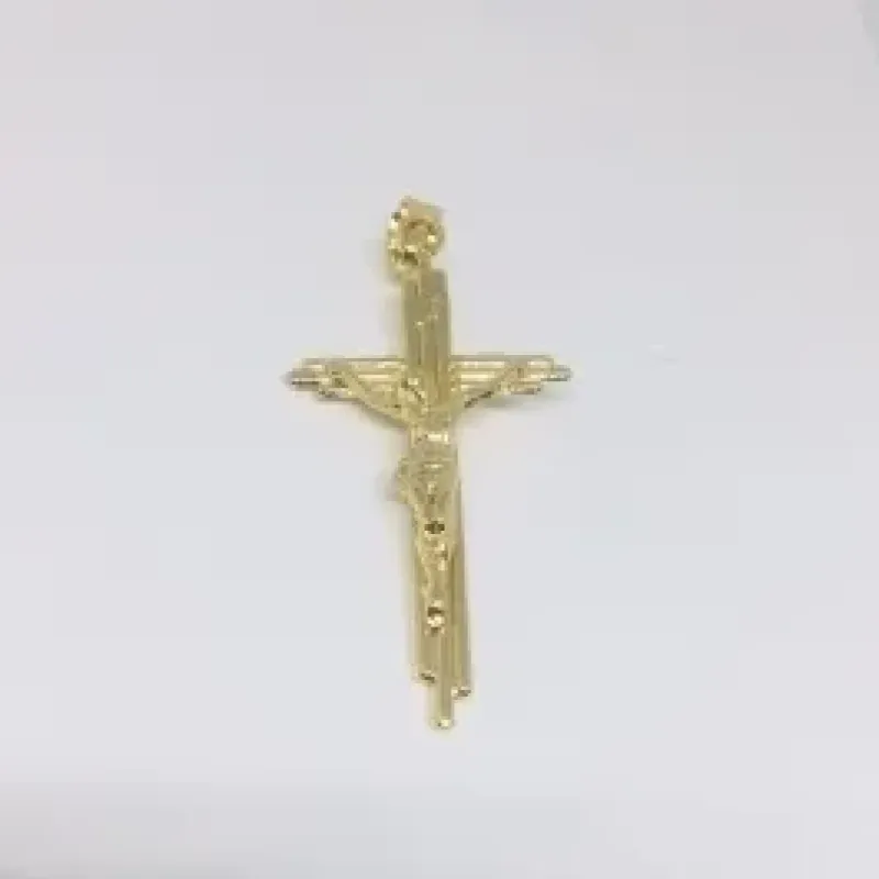 PINGENTE CRUZ CRISTO SULC DOURADO