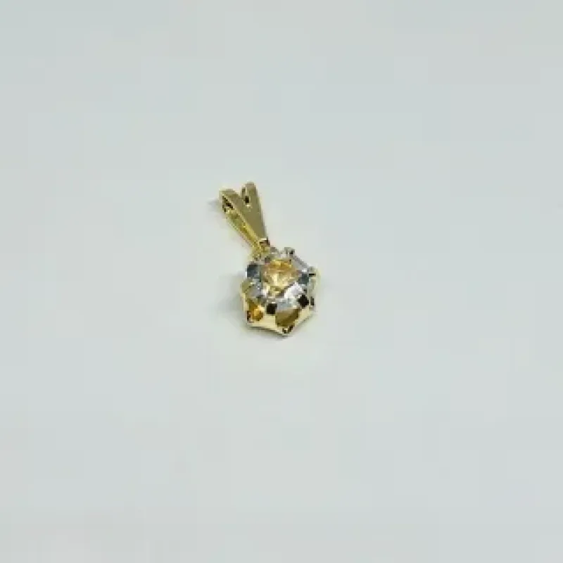 PINGENTE PONTO DE LUZ STRASS DOURADO