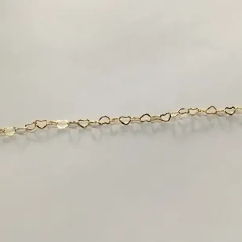PULSEIRA INFANTIL CORAÇÃO DOURADA