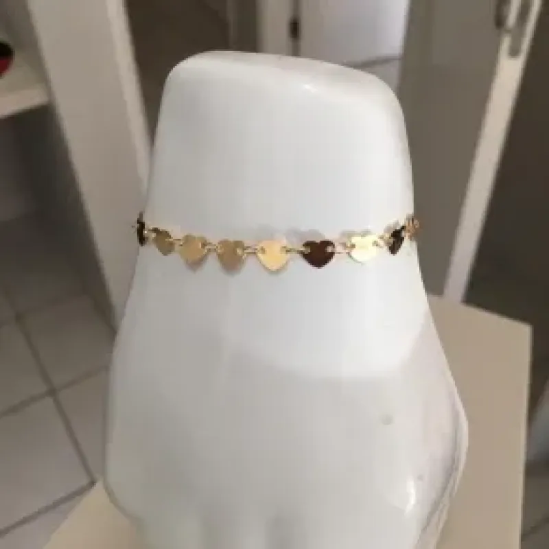 PULSEIRA PLAQUINHAS DE CORAÇÃO
