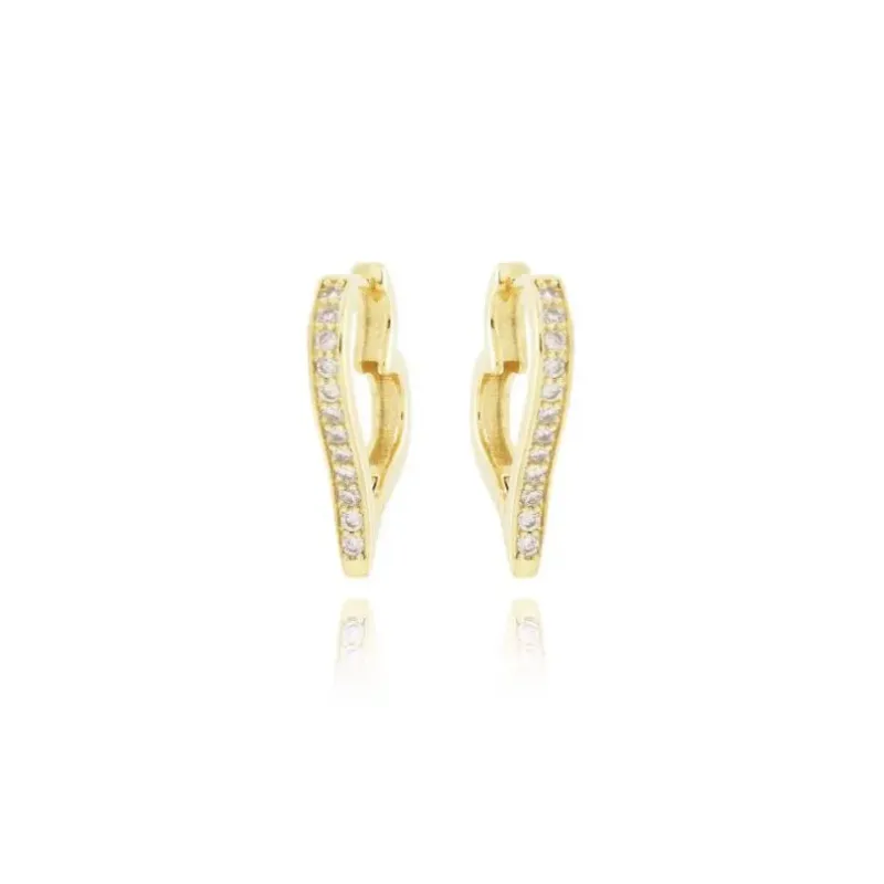 BRINCO ARGOLA GOTA/CORAÇÃO MICROZIRCÔNIA LZA