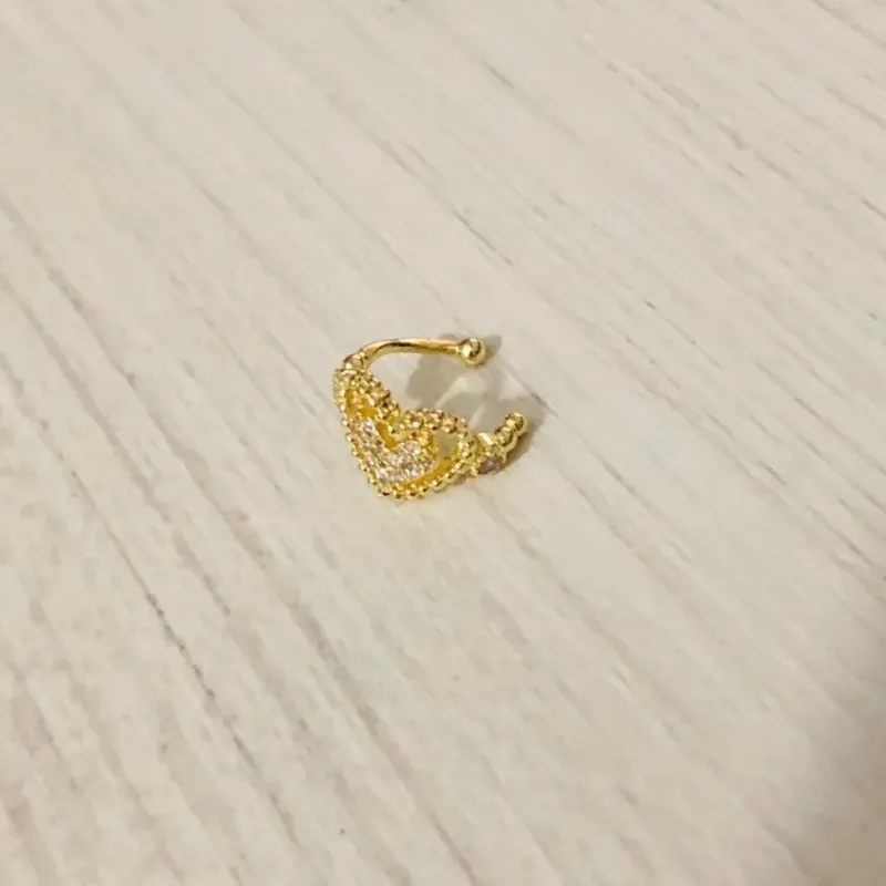 PIERCING FAKE CORAÇÃO MICROZIRCÔNIA ADNY