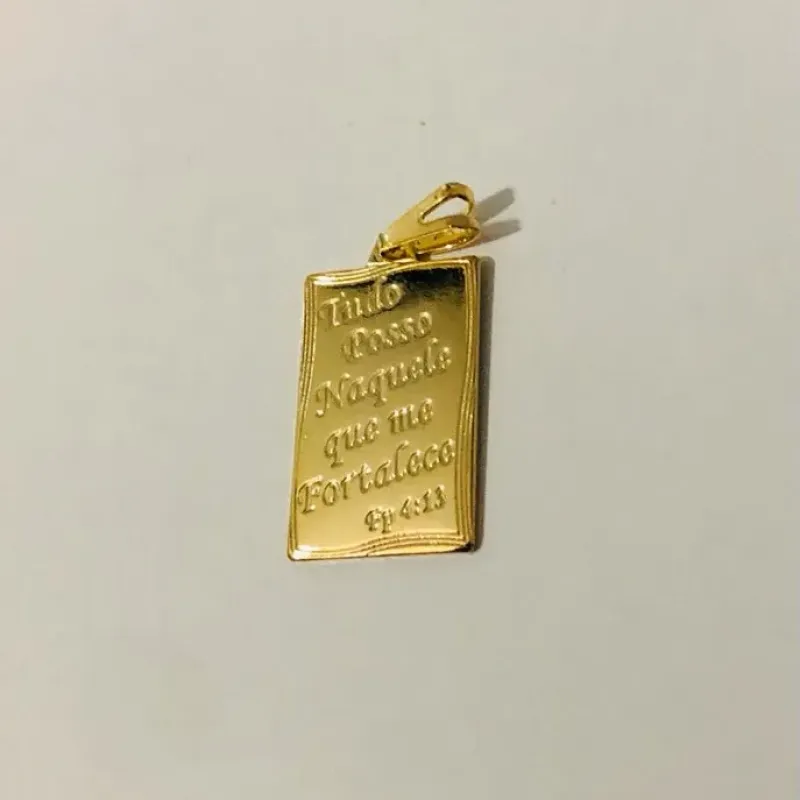PINGENTE PLACA TUDO POSSO NAQUELE DCAR