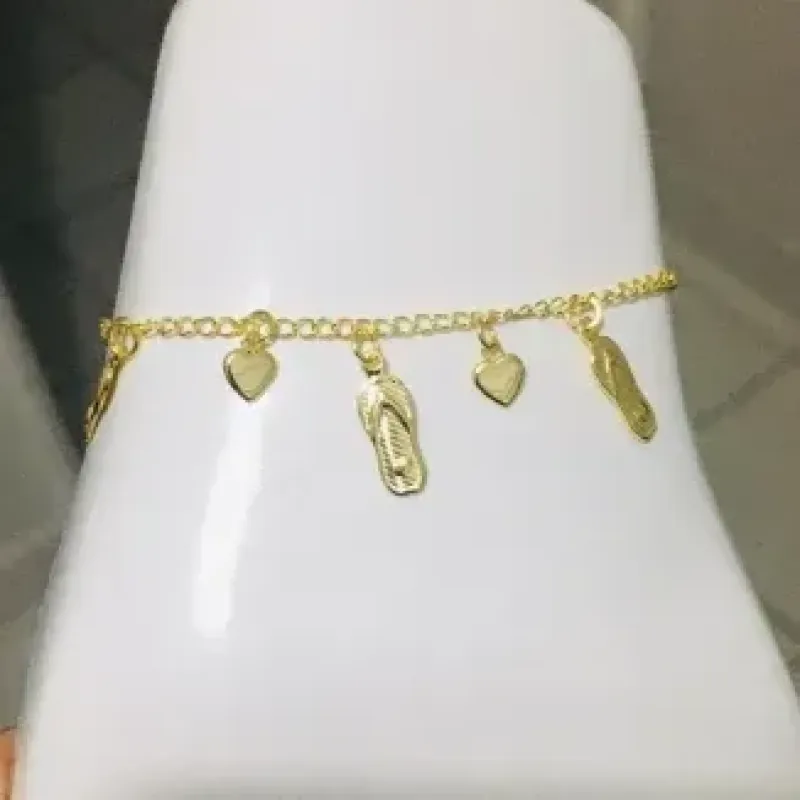 PULSEIRA INFANTIL SANDÁLIA DOURADA