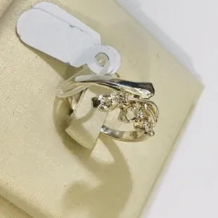 ANEL 3 FIOS COM ZIRCONIA NA PONTA BANHO DE PRATA
