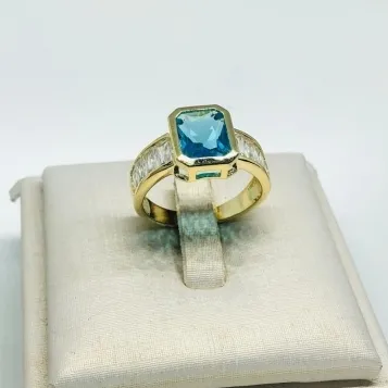 ANEL FILETES DE ZIRCÔNIA AZUL BEBÊ PH