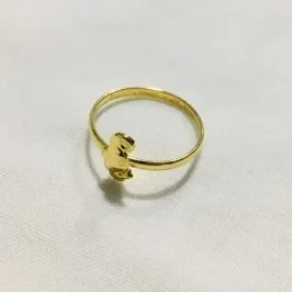 ANEL INFANTIL CAVALO MARINHO DOURADO