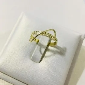ANEL INFINITO TRABALHADO FINO DOURADO
