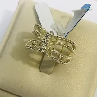 ANEL LAÇO MICROZIRCONIA GRANDE BANHO DE PRATA