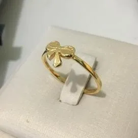 ANEL LAÇO PEQUENO DOURADO