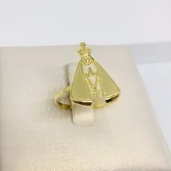 ANEL NOSSA SENHORA APARECIDA GRANDE VAZADO ROS