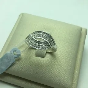 ANEL OLHO MICROZIRCONIA BANHO DE PRATA