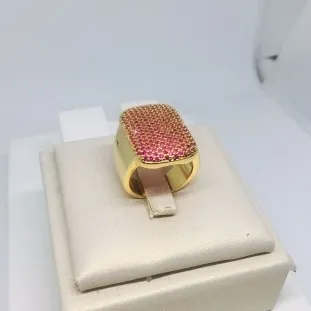ANEL PLATOR GRENÁ MICROZIRCÔNIA CRAVEJADO SPE