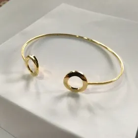 BRACELETE FEMININO REGULÁVEL ESFÉRICO DUPLO 