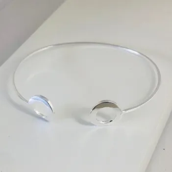 BRACELETE FEMININO REGULÁVEL ESFÉRICO DUPLO 
