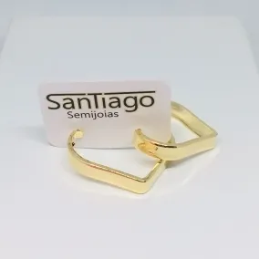 BRINCO ARGOLA CORAÇÃO VAZADO MÉDIO DOURADO