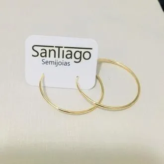 BRINCO ARGOLA FINA MÉDIA FECHADO BANHO DE PRATA