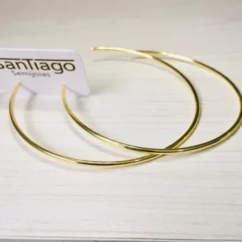 BRINCO ARGOLA FINA RETA GRANDE DOURADO